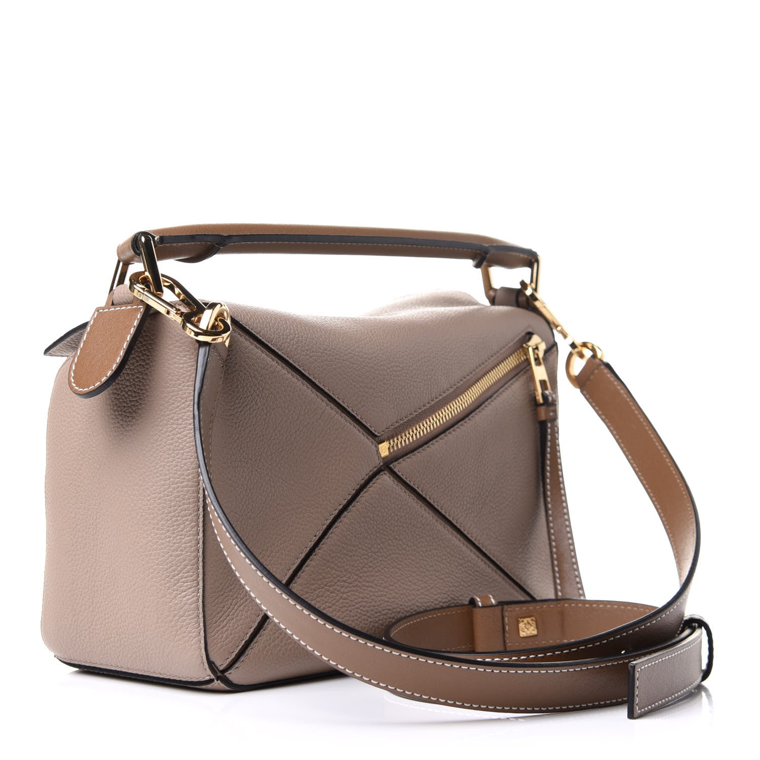 Loewe Grained Calfskin Small Puzzle Bag Sand Mink 3 of 13