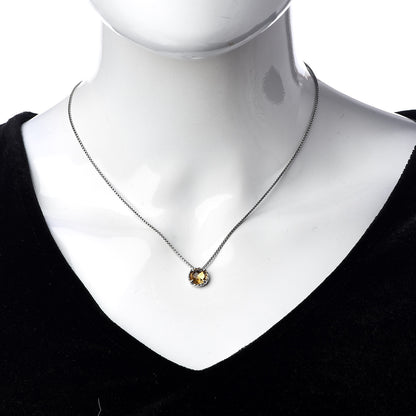 David Yurman Sterling Silver Citrine 8mm Petite Chatelaine Pendant Necklace 2 of 4