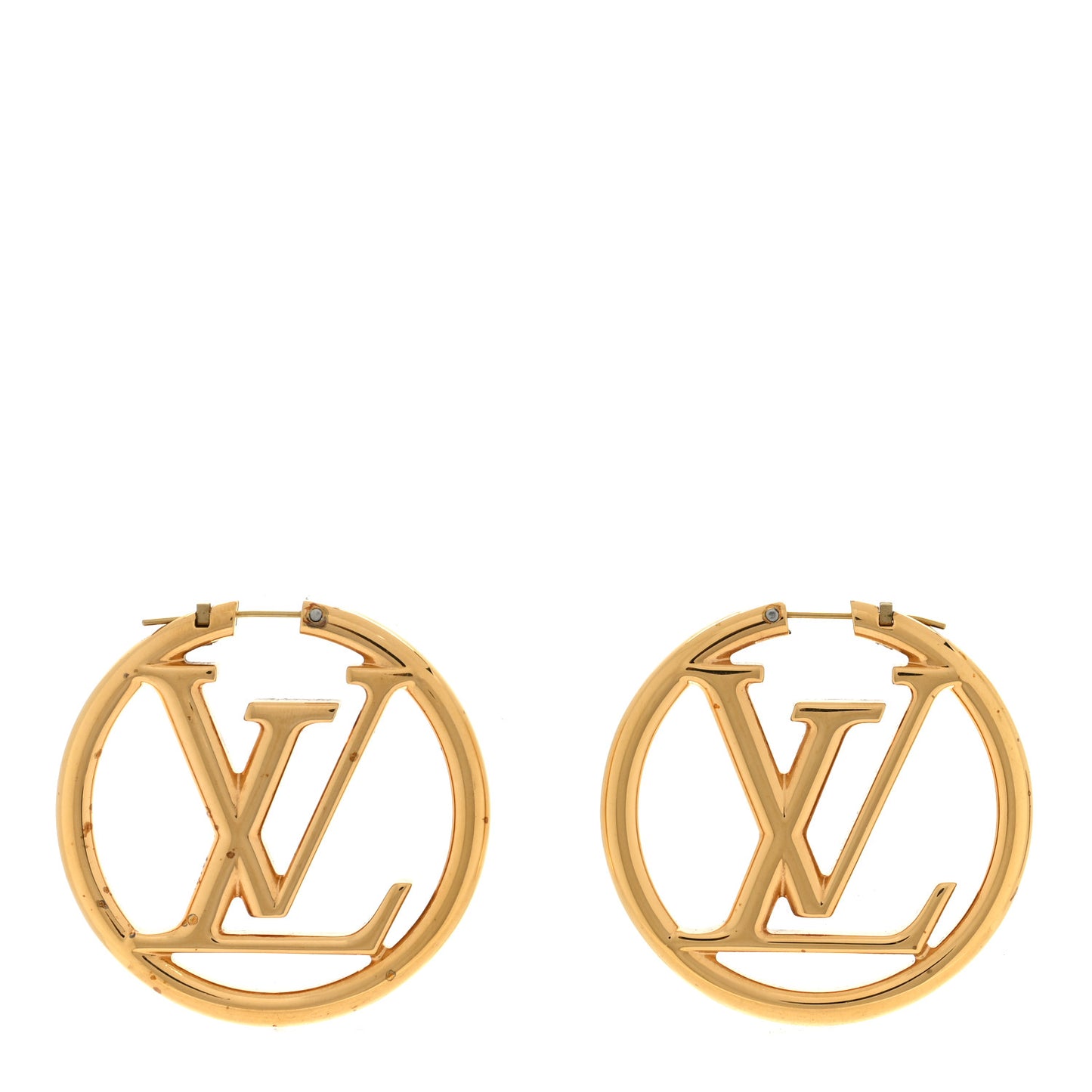 Metal Louise Hoop Earrings Gold