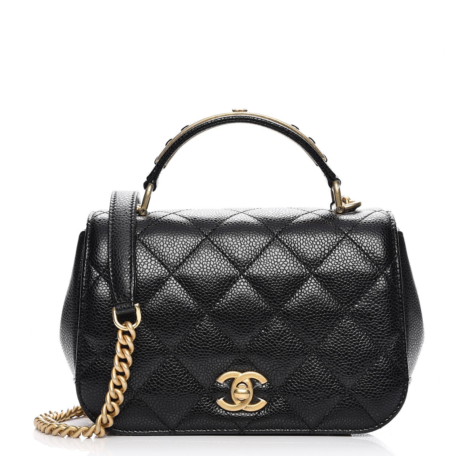 Chanel Caviar Mini Carry Around Flap Bag Black 1 of 9
