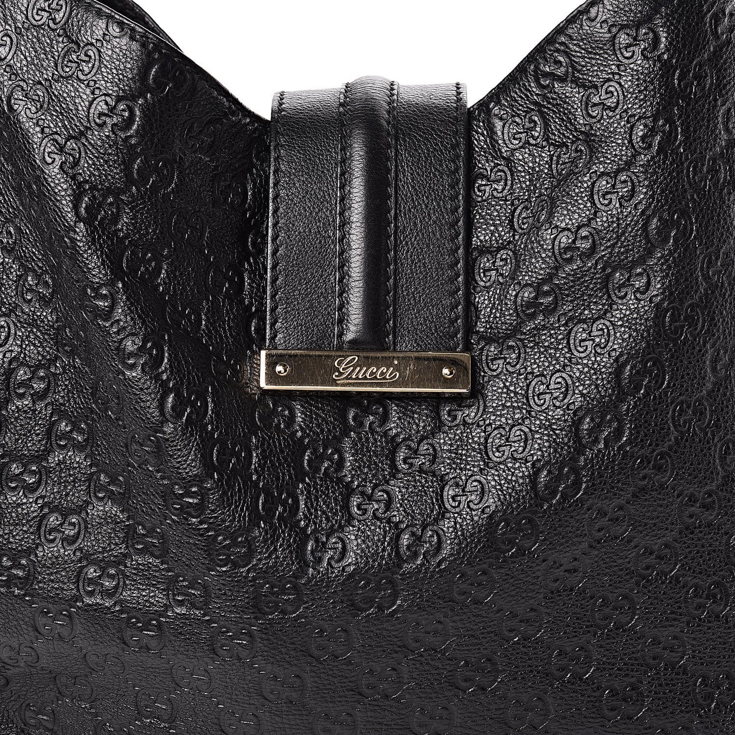 Guccissima Large New Ladies Web Hobo Black