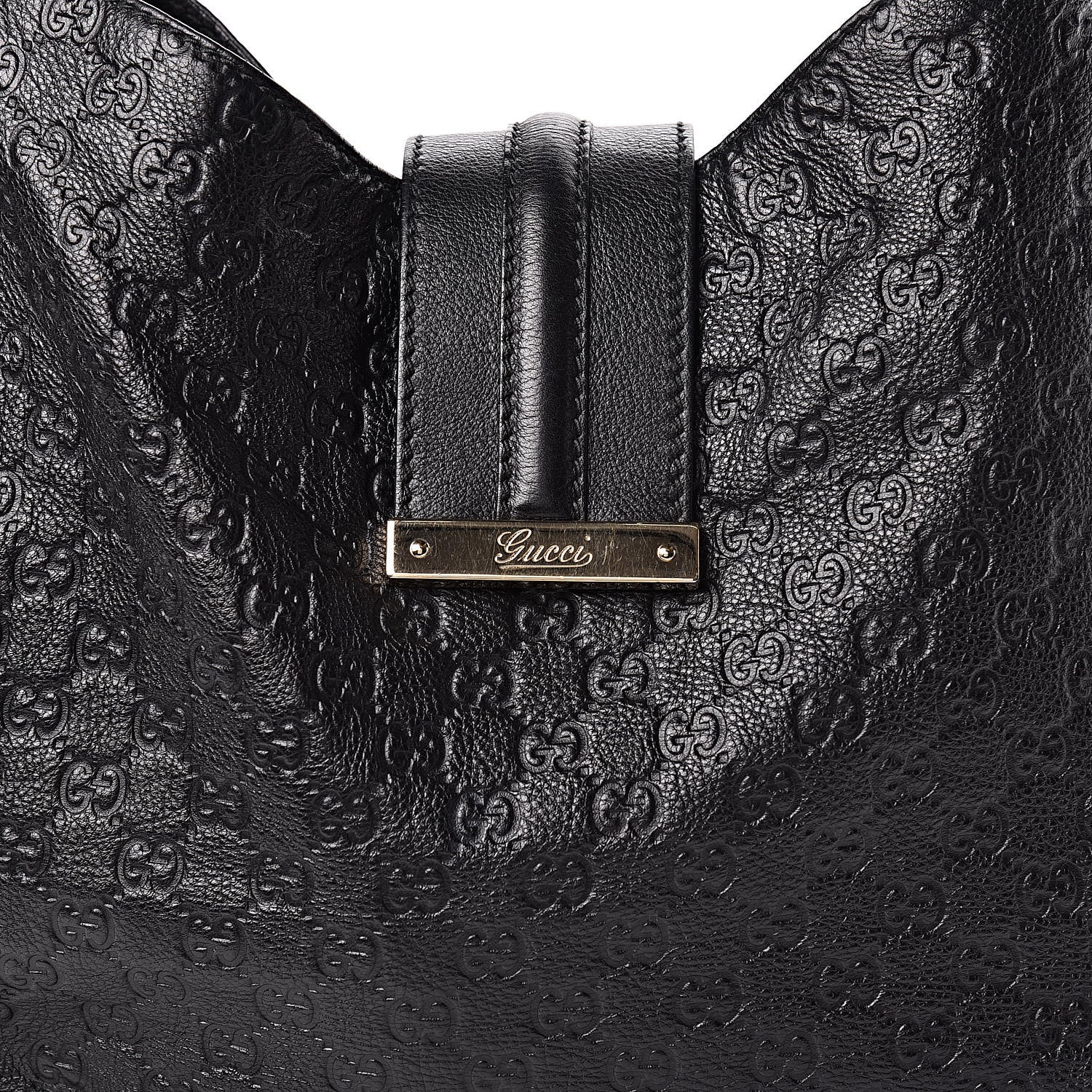Gucci Guccissima Large New Ladies Web Hobo Black 12 of 12