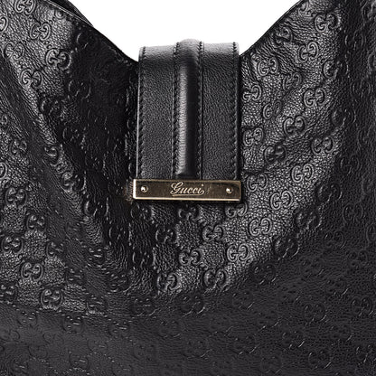 Gucci Guccissima Large New Ladies Web Hobo Black 12 of 12