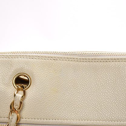 Chanel Caviar Large CC Shoulder Bag Ivory 15 of 21