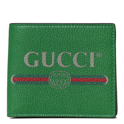 Gucci Calfskin Logo Bi-Fold Wallet Green 1 of 7