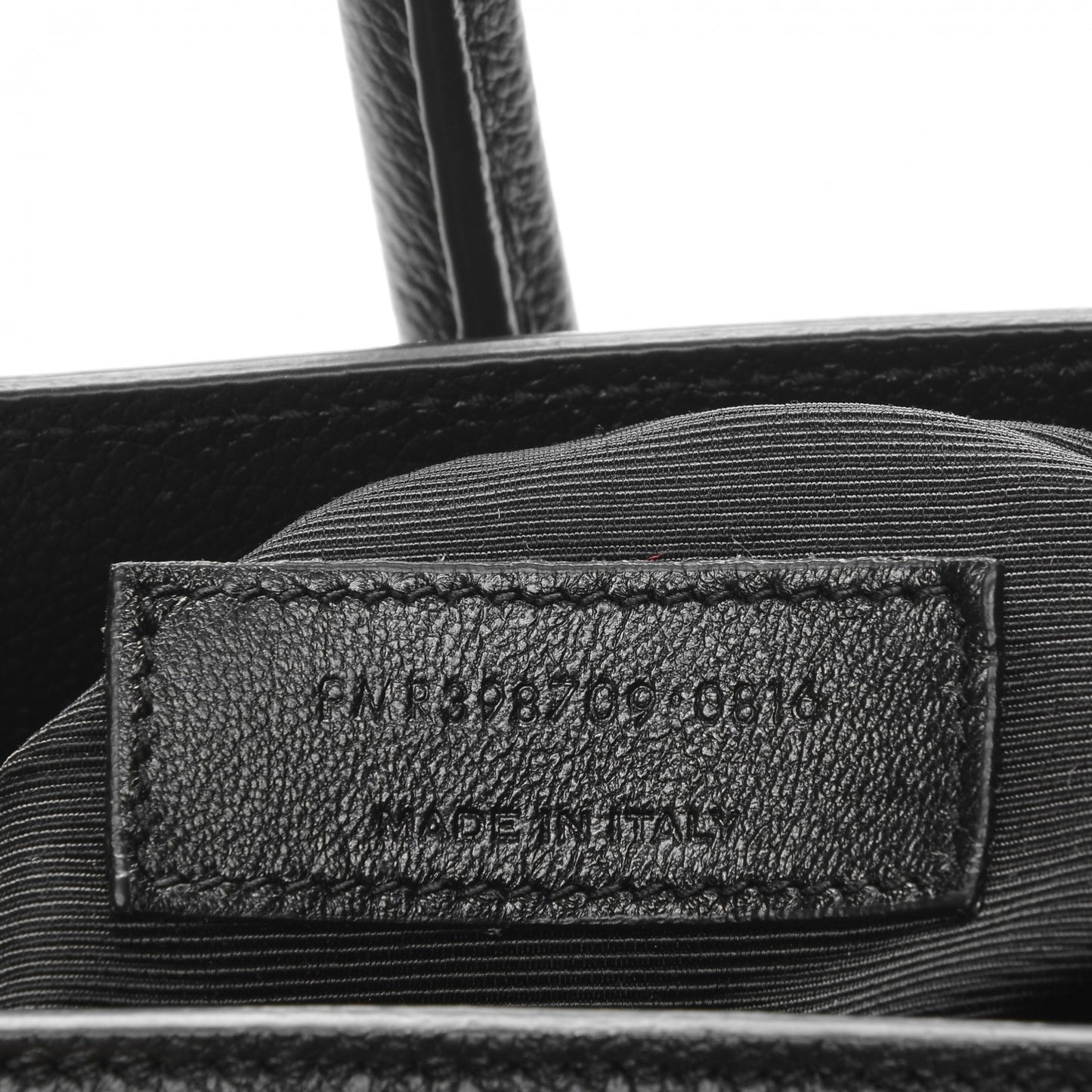 Grained Calfskin Small Sac De Jour Black