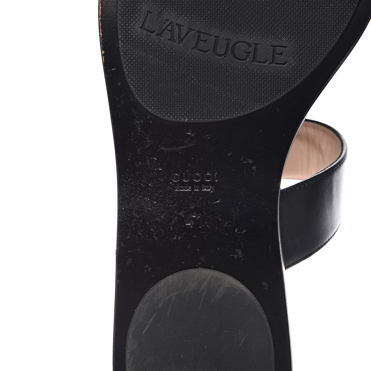 Calfskin GG Marmont Thong Sandals 41 Black
