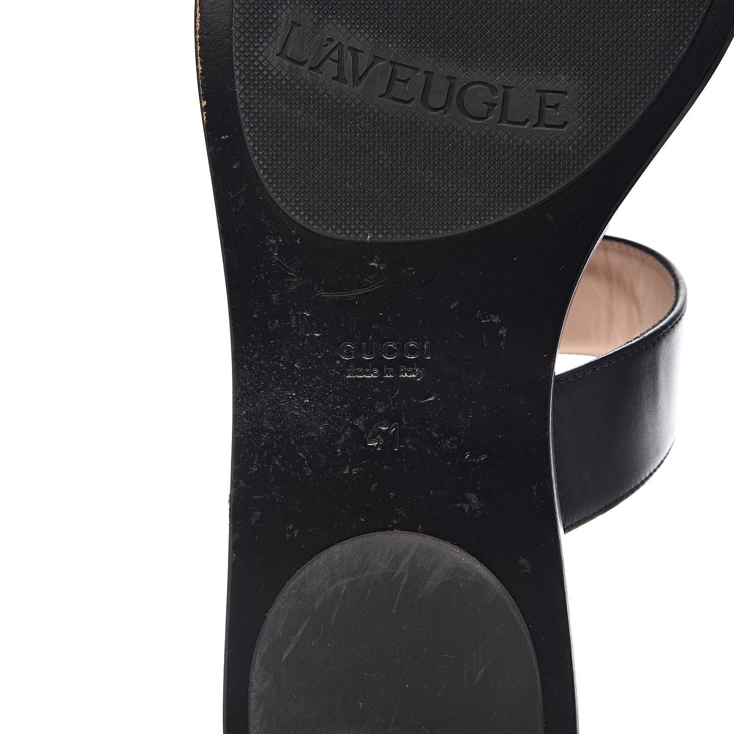 Gucci Calfskin GG Marmont Thong Sandals 41 Black 7 of 14