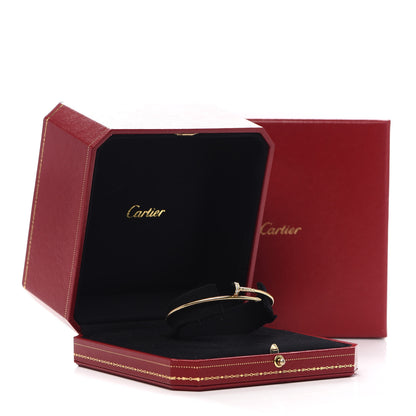 Cartier 18K Yellow Gold Diamond Small Juste Un Clou Bracelet 17 6 of 6