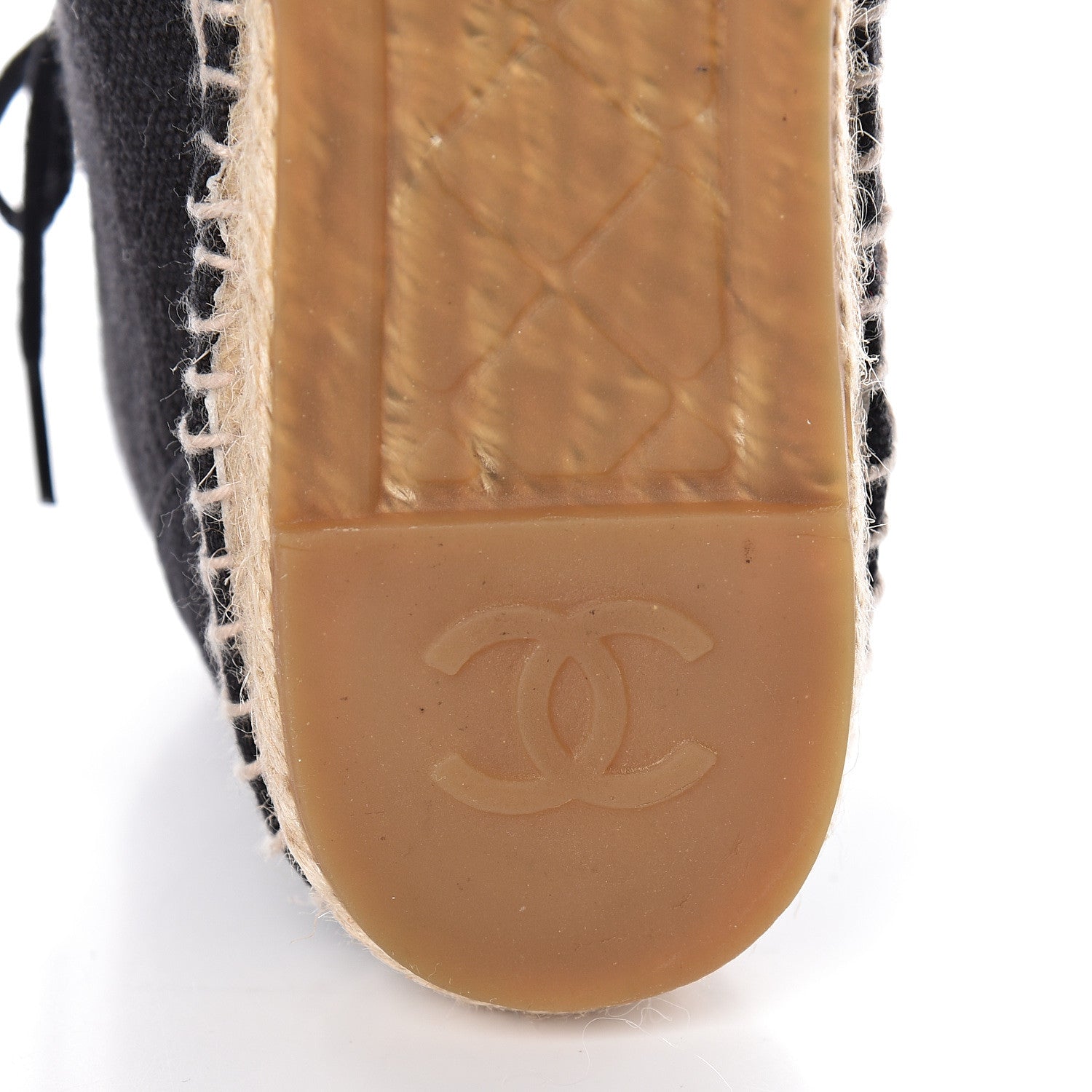 Chanel Canvas Lace Up Espadrilles 39 Black 10 of 13