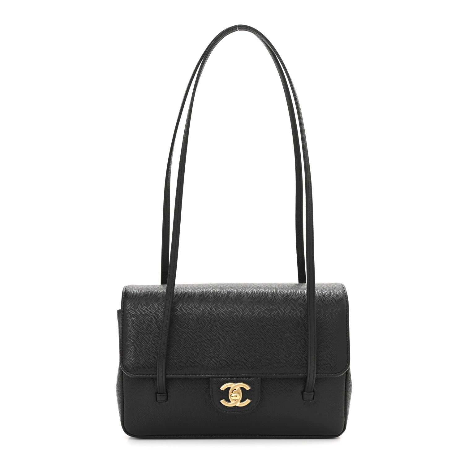 Chanel Shiny Caviar Small Preppy Shoulder Bag Black 1 of 9