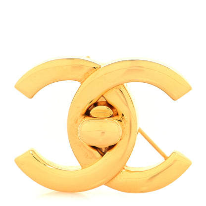 Chanel Metal CC Turn Lock Brooch Gold 1 of 4