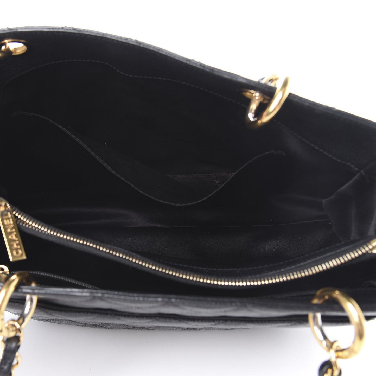 Caviar Quilted Grand Shopping Tote GST Black
