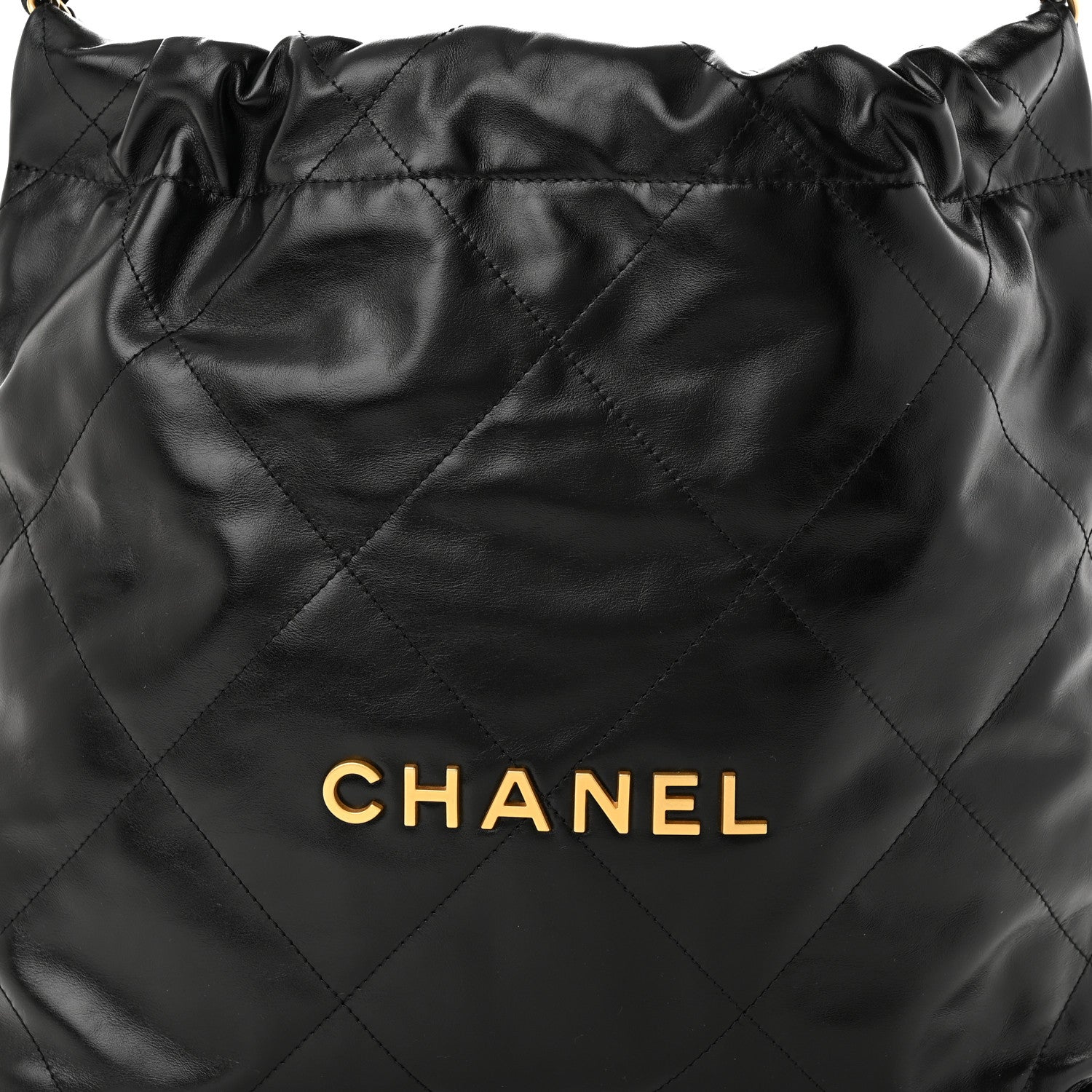 Chanel Shiny Calfskin Quilted Small Chanel 22 Black 9 of 12
