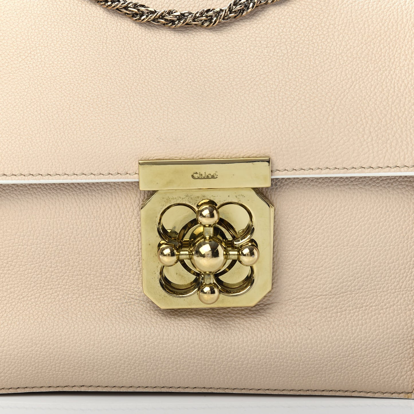 Goatskin Medium Elsie Shoulder Bag Biscotti Beige