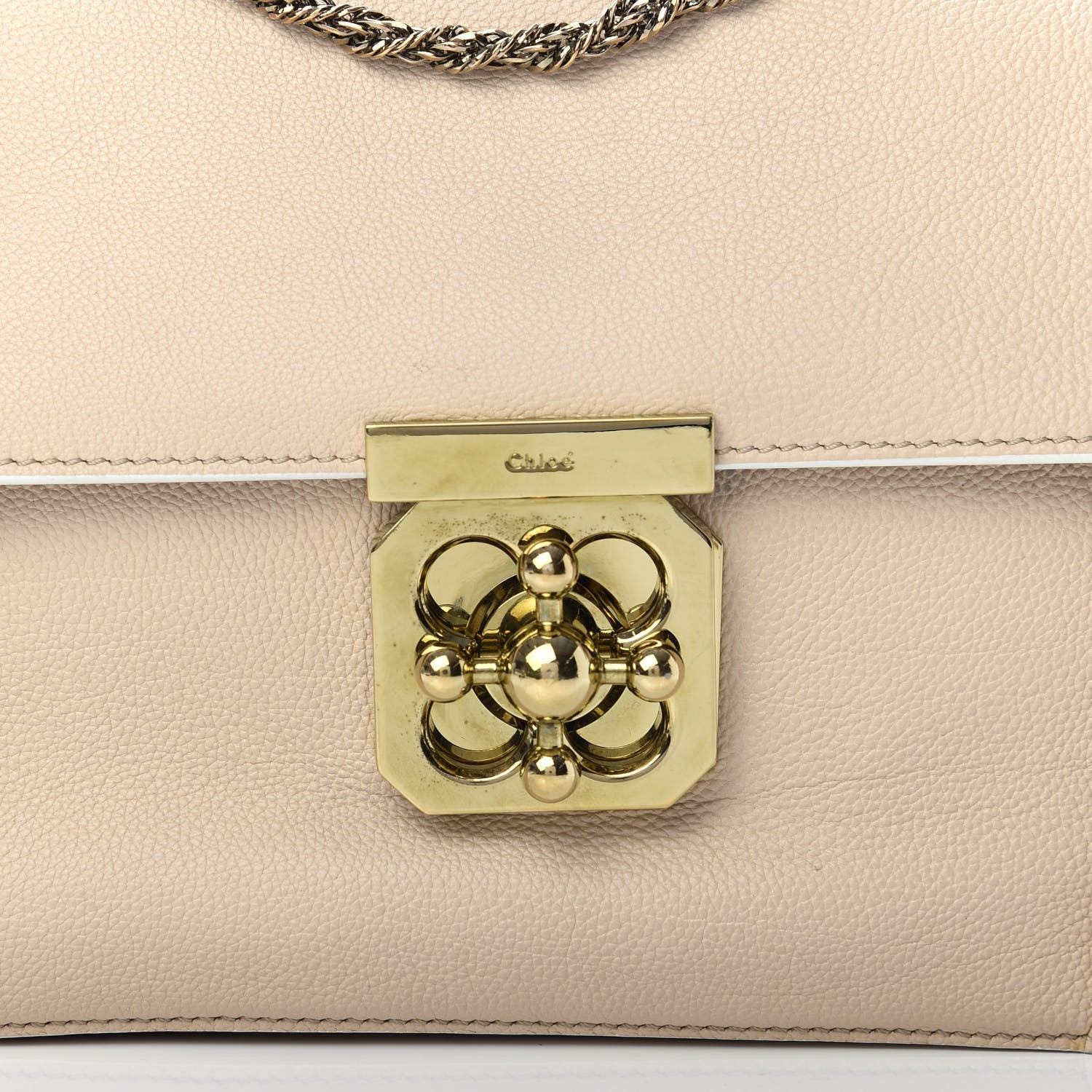 Chloe Goatskin Medium Elsie Shoulder Bag Biscotti Beige 13 of 14