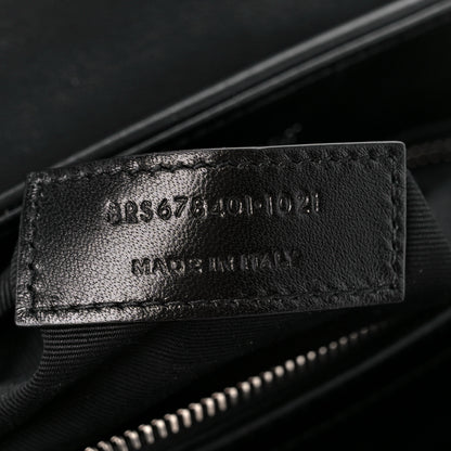 Saint Laurent Calfskin Y Quilted Monogram Toy Loulou Crossbody Bag Black 9 of 12