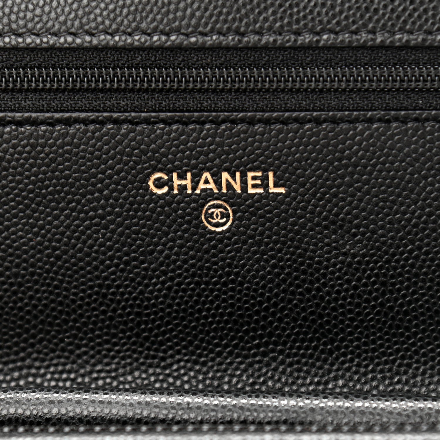 Chanel Caviar Quilted Crystal CC Wallet On Chain WOC Black 6 of 12