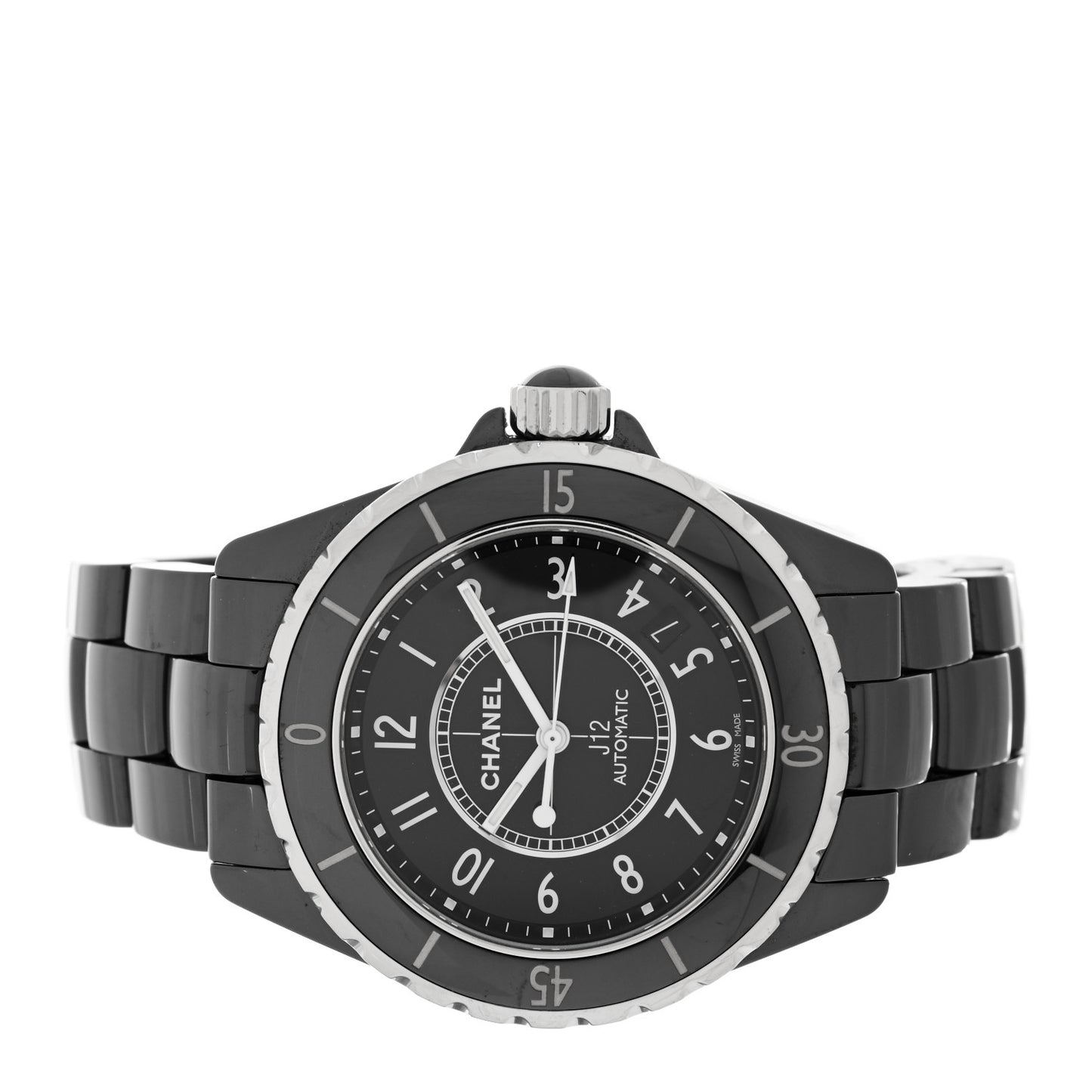 Stainless Steel Ceramic 38mm J12 Automatic Watch Black