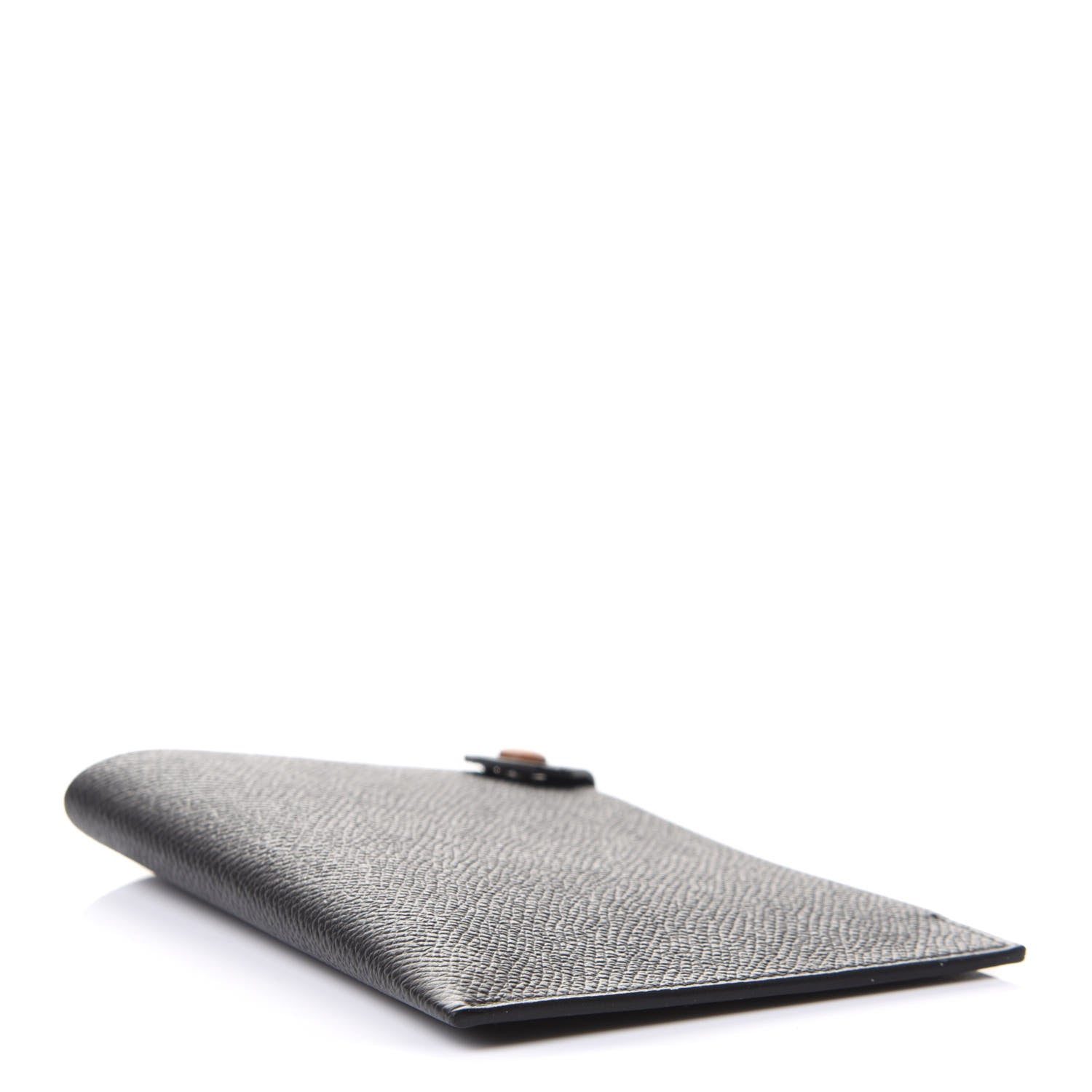 Hermes Epsom Tarmac Dot PM Passport Holder Black Gold 4 of 9