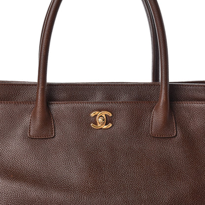 Chanel Calfskin Cerf Executive Shopper Tote Brown 9 of 18