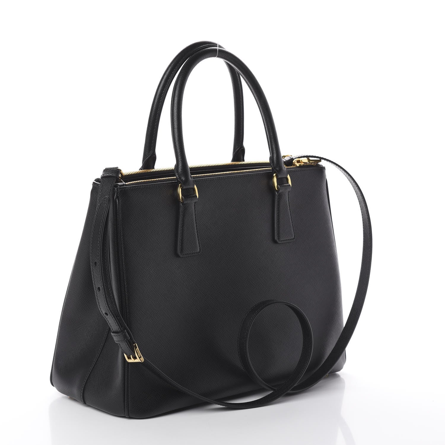 Prada Saffiano Lux Large Galleria Double Zip Tote Black 2 of 8