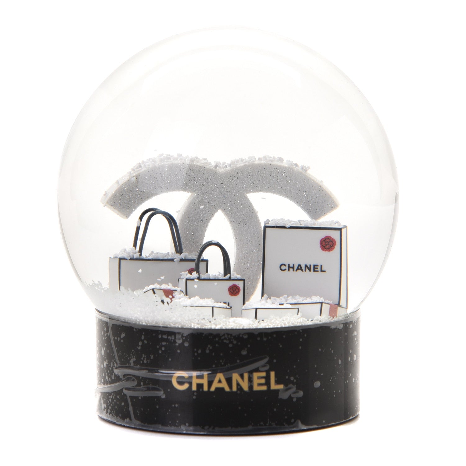 Chanel Glass CC Shopping Bag Snow Globe 1 of 3