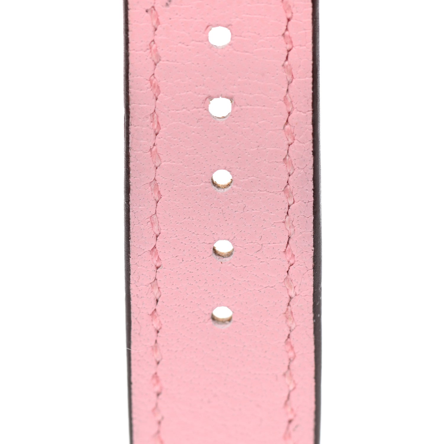 Hermes Chevre Mysore Heure H Hour Watch MM Strap Rose Sakura 7 of 7