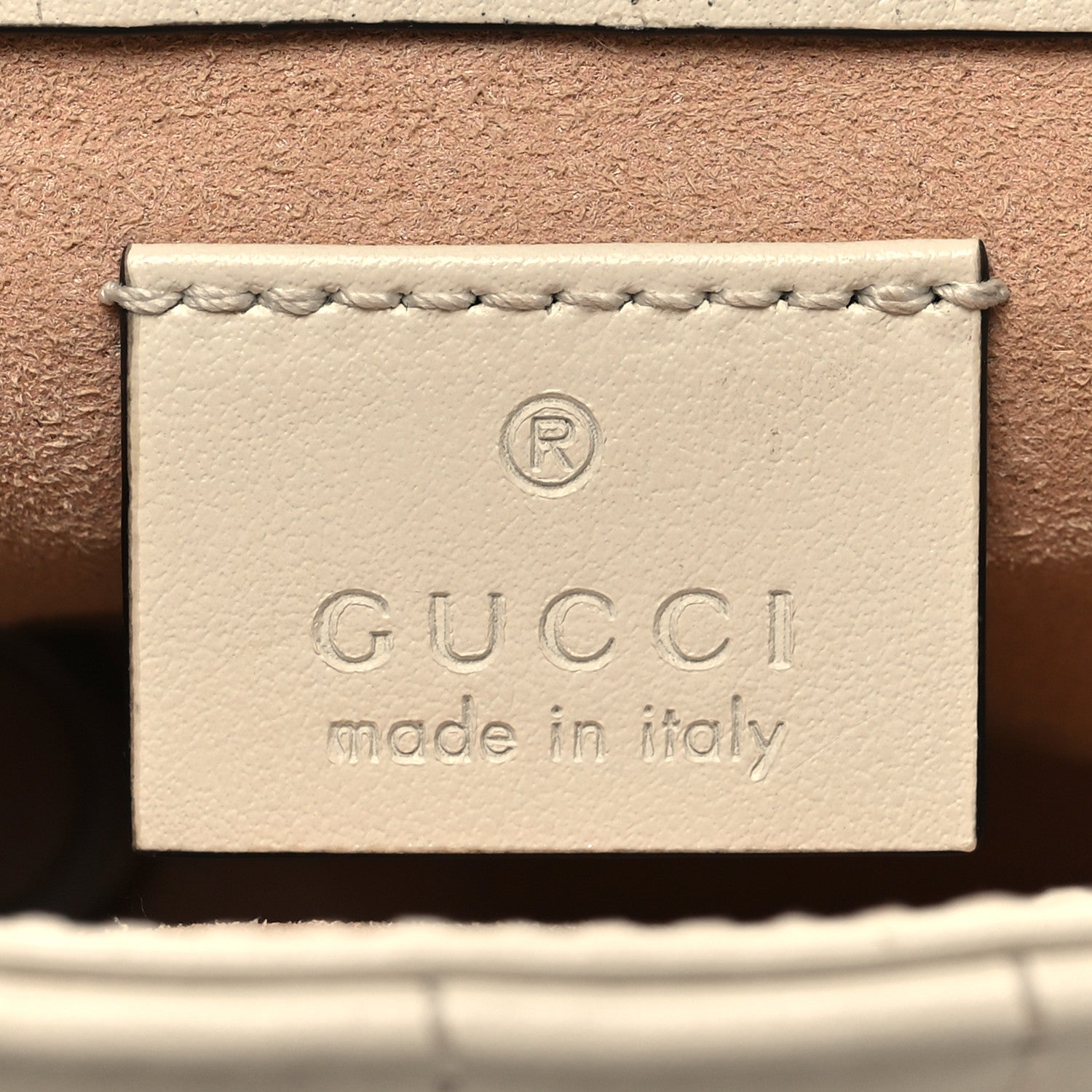 Gucci Calfskin Matelasse Aria Super Mini GG Marmont Shoulder Bag Mystic White 6 of 11