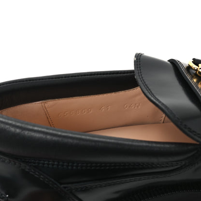 Gucci Magnum Calfskin Nappa Samoa Womens Horsebit Platform Chunky Lug Sole 40mm Loafers 41 Black 9 of 11