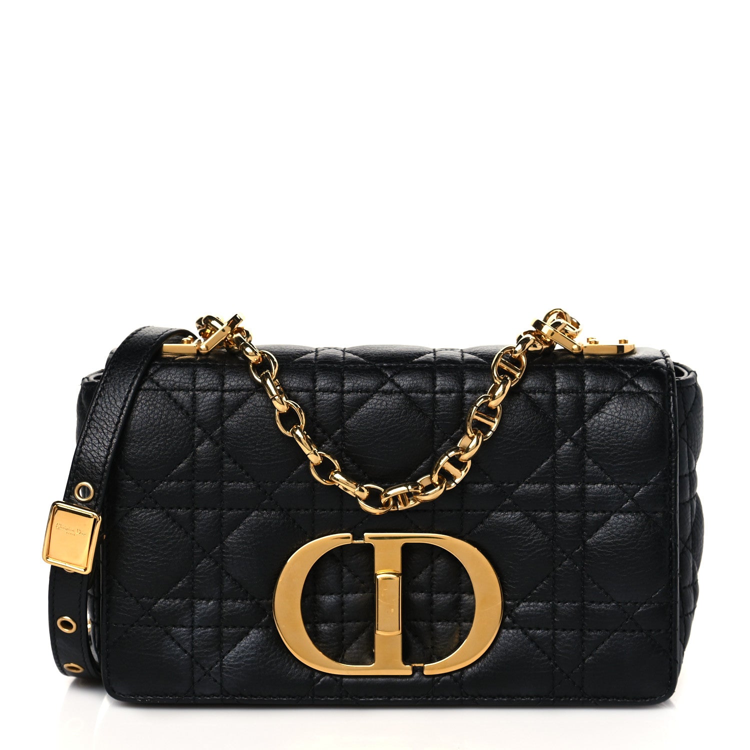 Christian Dior Calfskin Cannage Small Caro Bag Black 1 of 11