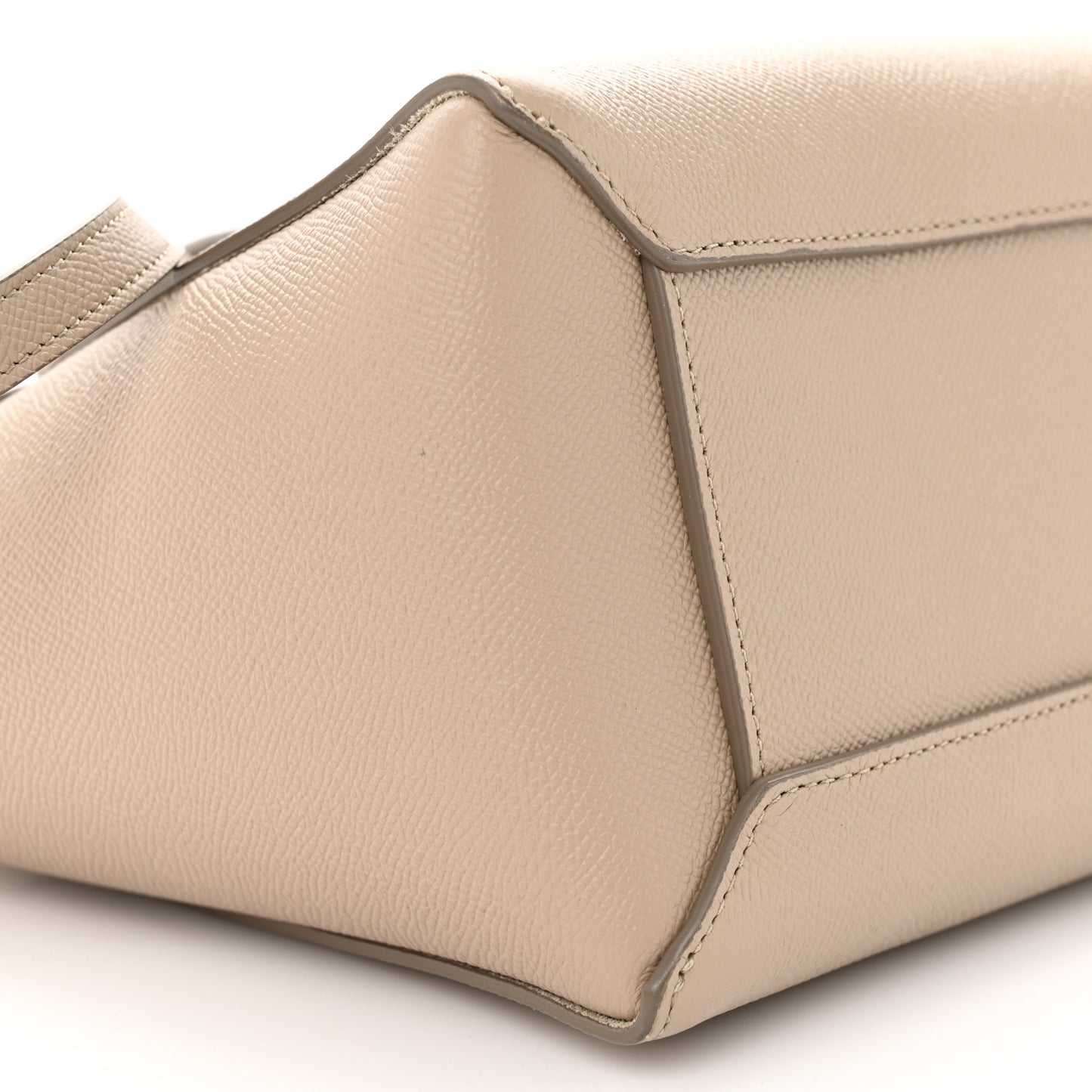 Grained Calfskin Micro Belt Bag Light Taupe