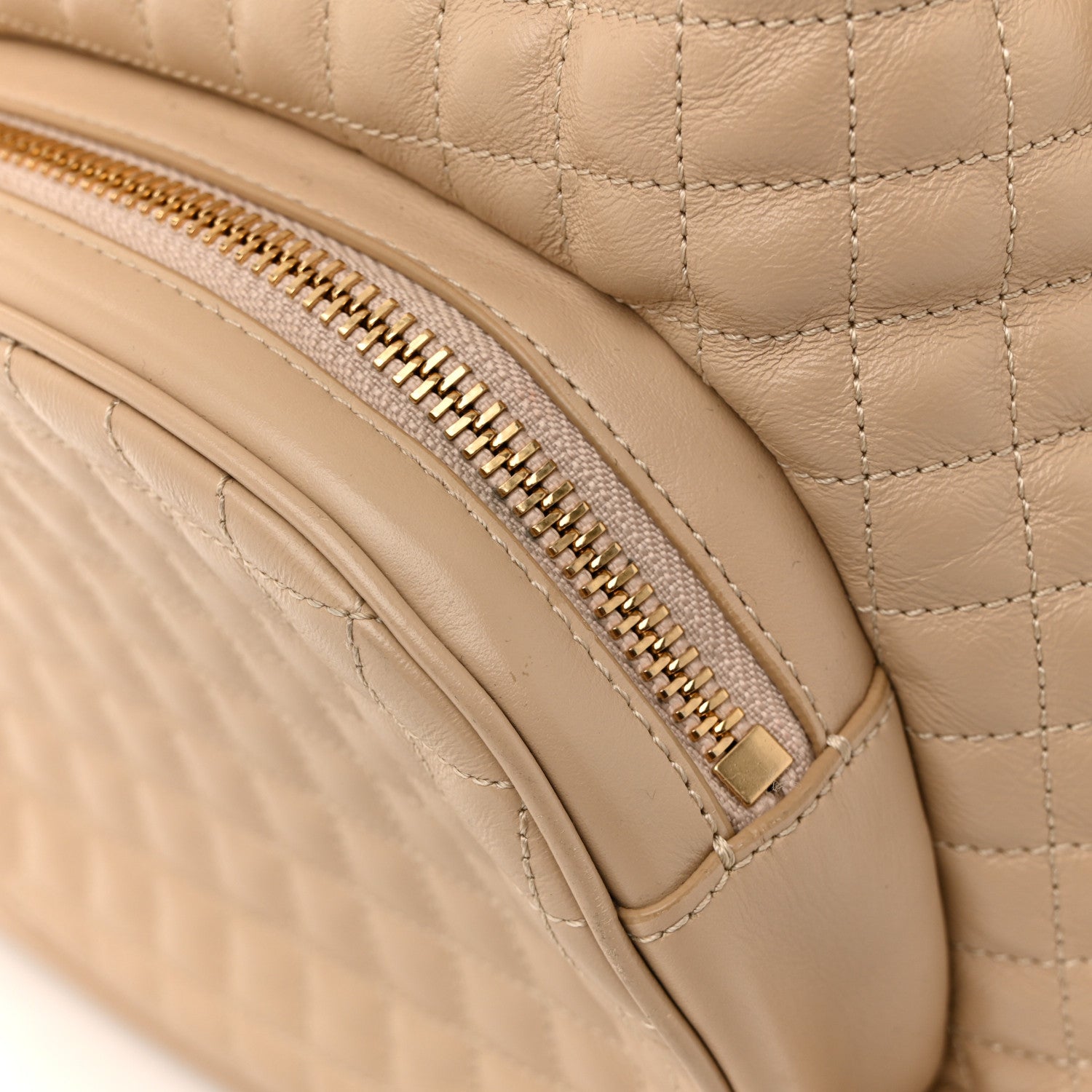 Celine Calfskin Quilted Medium C Backpack Beige 11 of 14