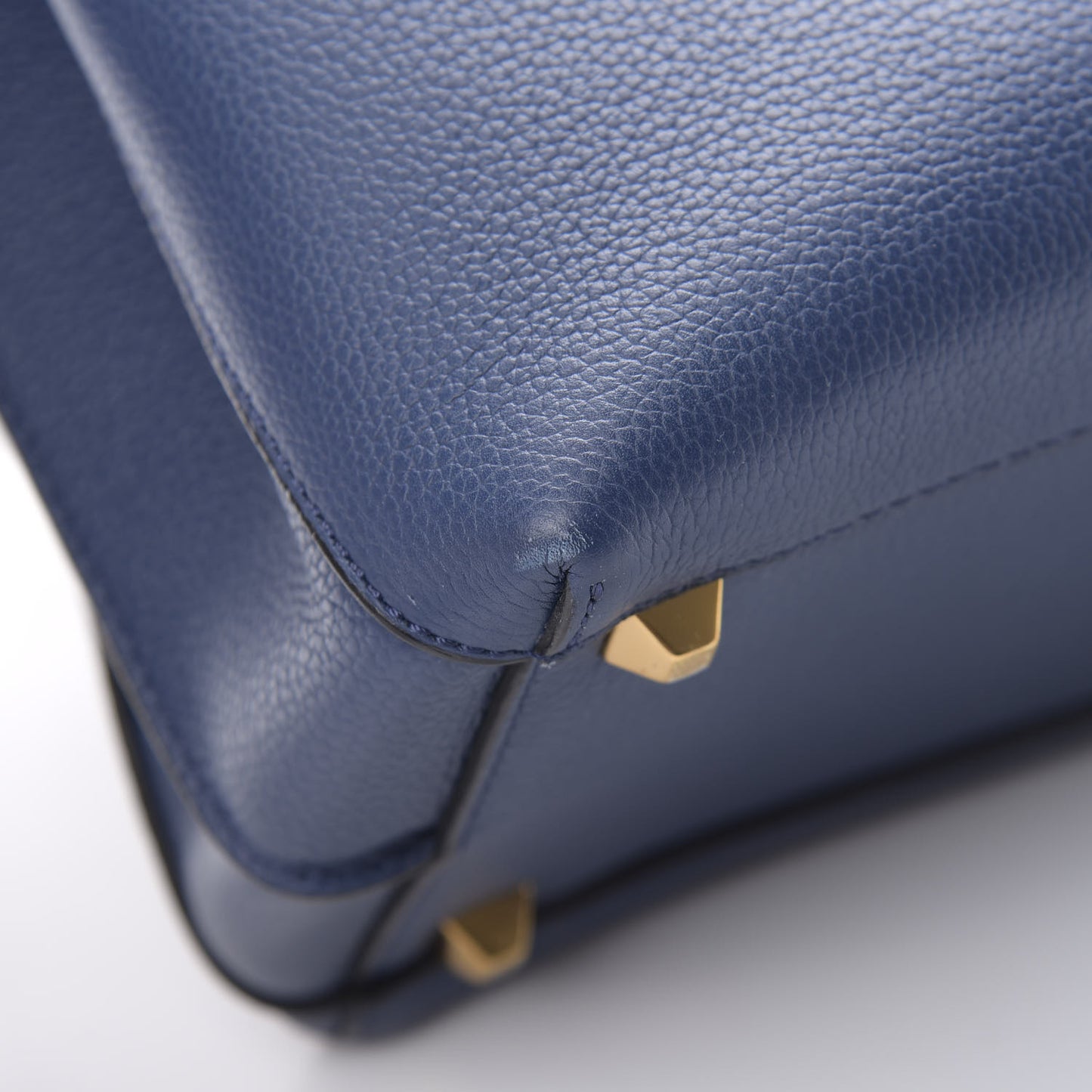 Grained Calfskin Medium Milla Tote Navy