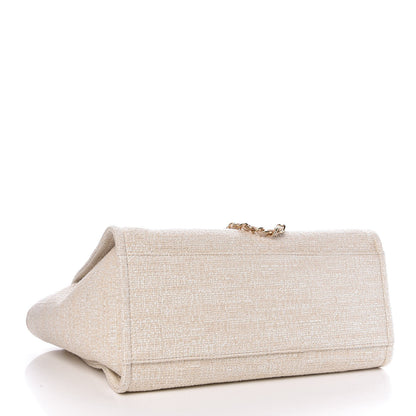 Chanel Canvas Large Deauville Tote Light Beige 5 of 9