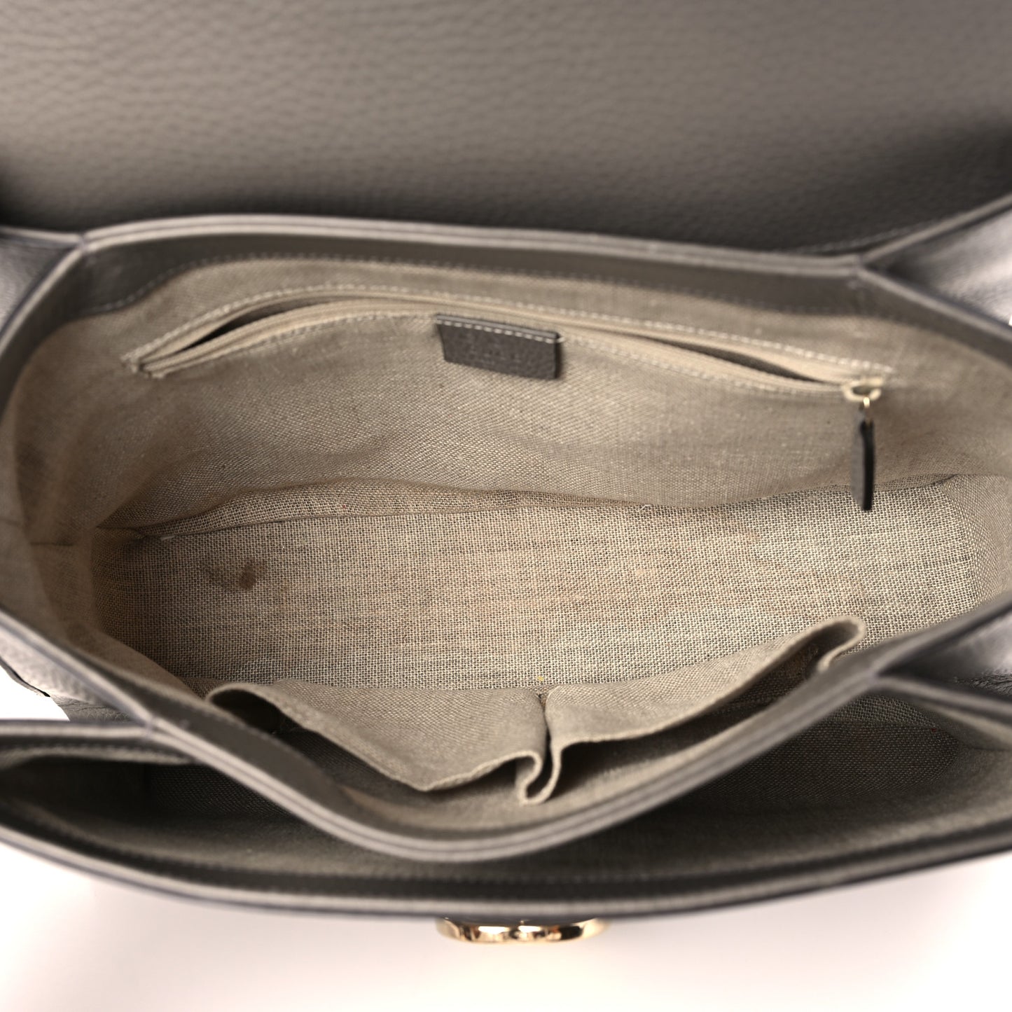 Dollar Calfskin Medium Interlocking G Top Handle Shoulder Bag Loess