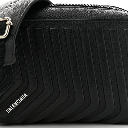 Balenciaga Grained Calfskin Embossed Car Camera Bag Black 8 of 10