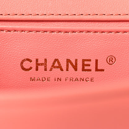Chanel Lambskin Quilted Medium Boy Flap Coral 6 of 10