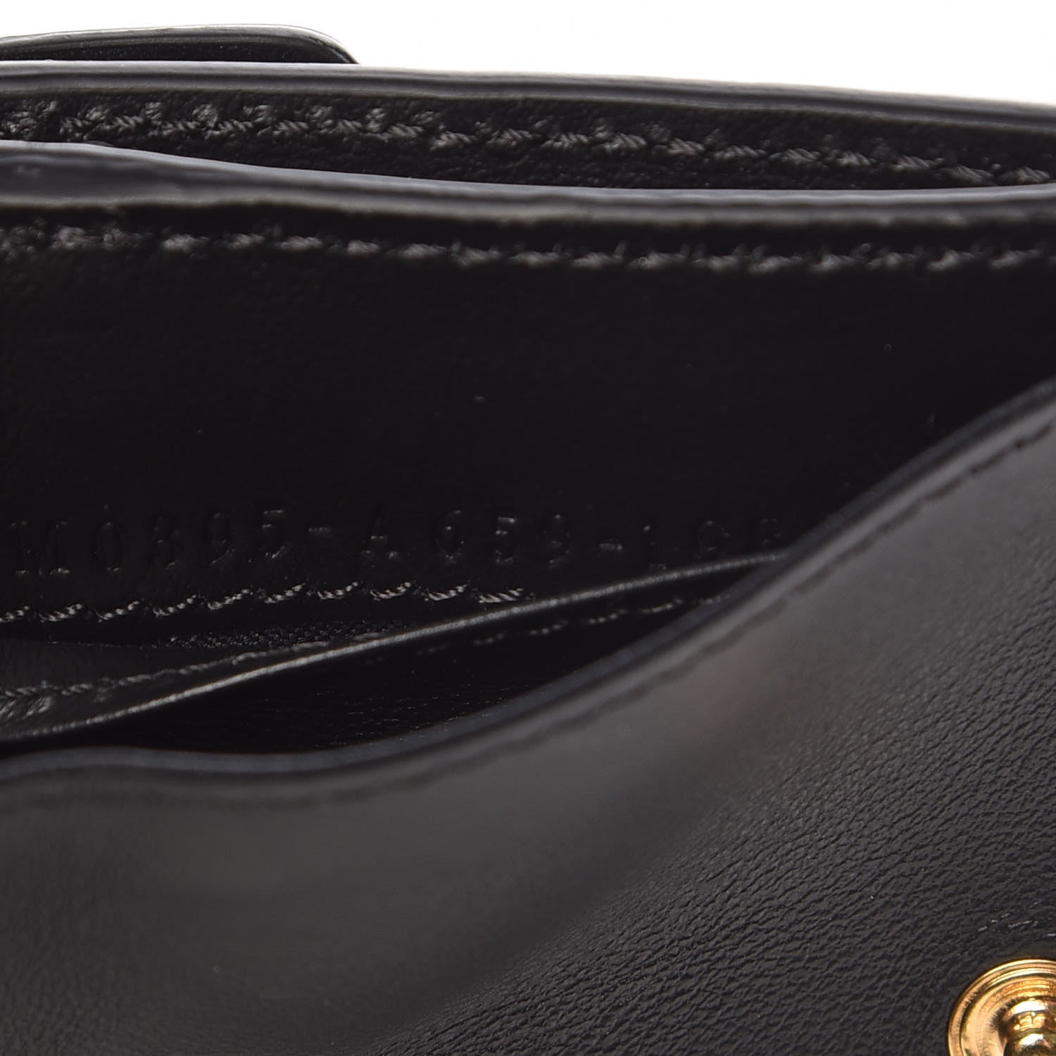 Fendi Vitello Liberty F is Fendi Bi-Color FF 1974 Embossed Micro Tri-Fold Envelope Wallet Maya Black 11 of 11