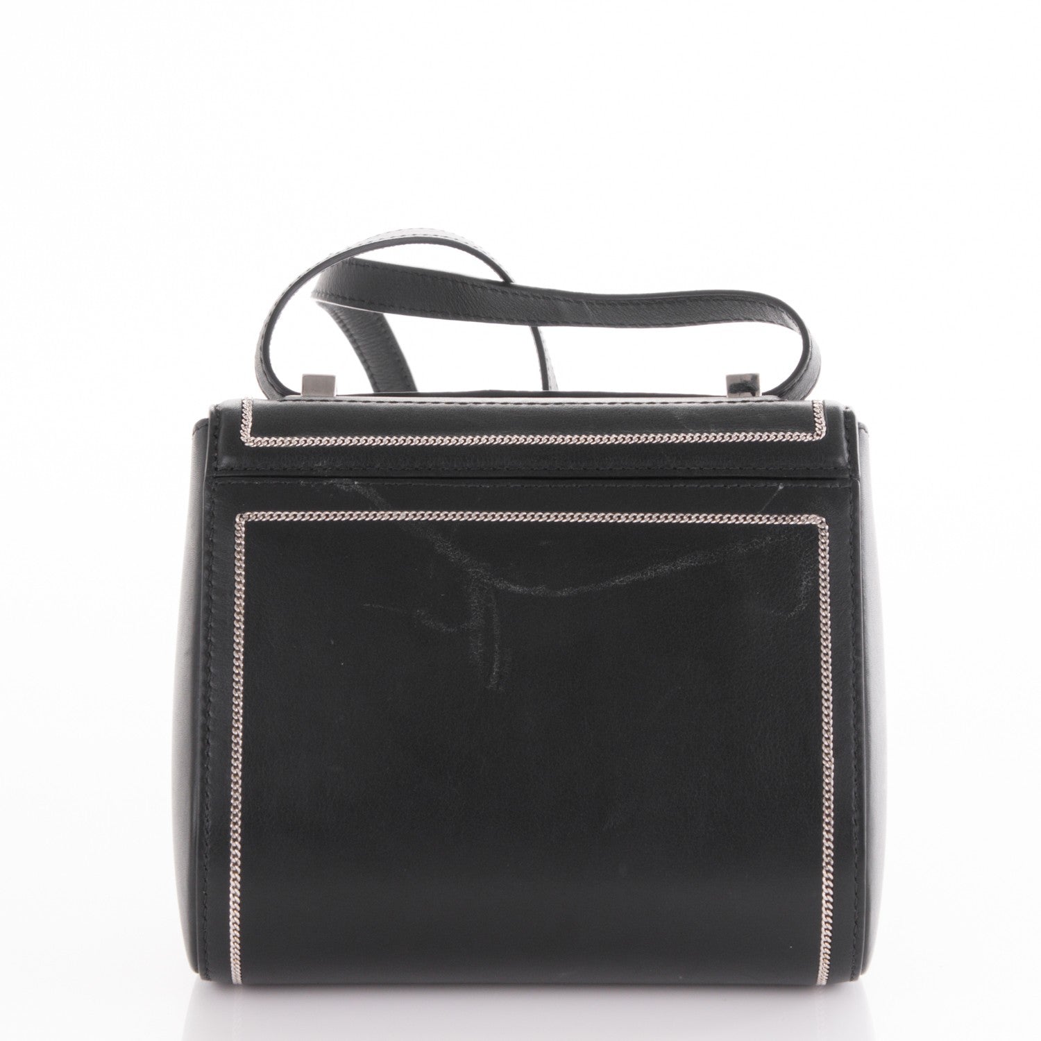 Givenchy Calfskin Chain Embellished Mini Pandora Box Crossbody Bag Black 9 of 11