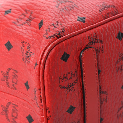 MCM Visetos Medium Anya Shopper Tote Ruby Red 7 of 12