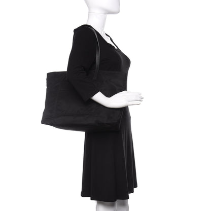 Prada Tessuto Nylon Saffiano Tote Black 2 of 9