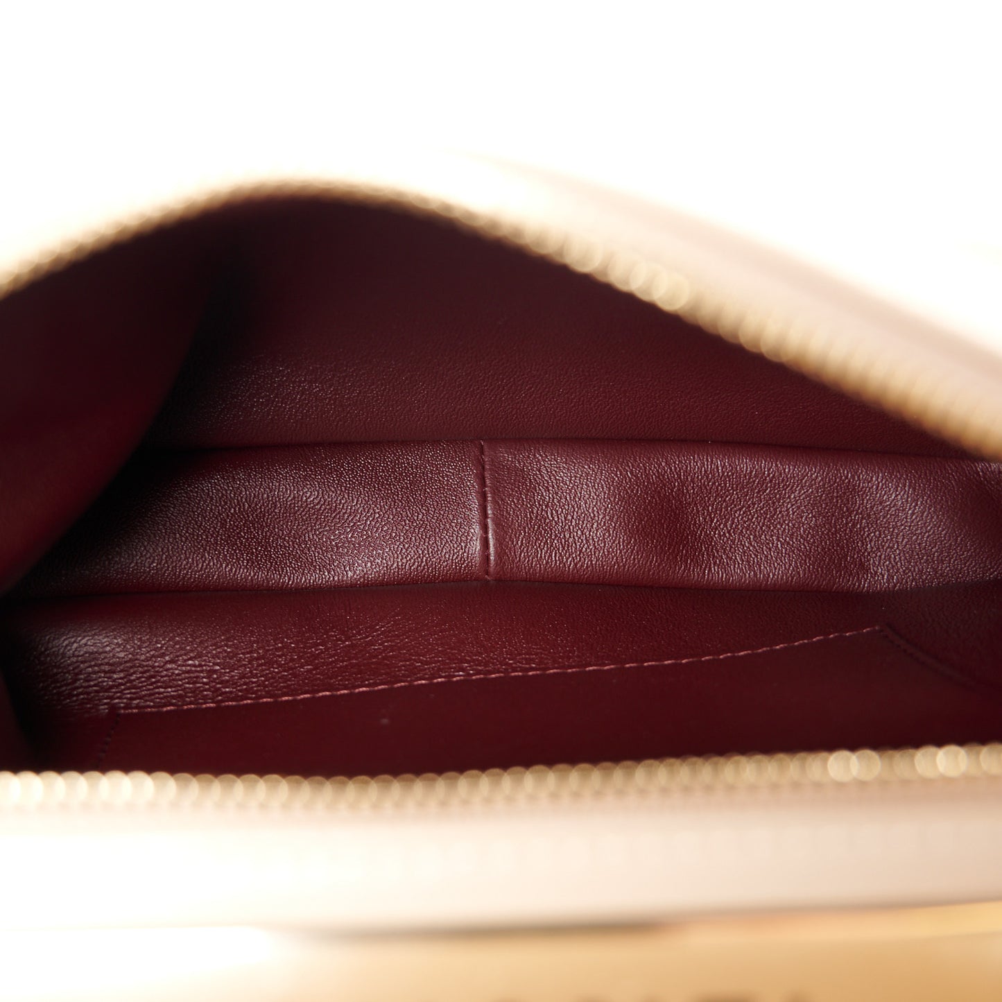 Lambskin Quilted Medium Trendy CC Bowling Bag Beige