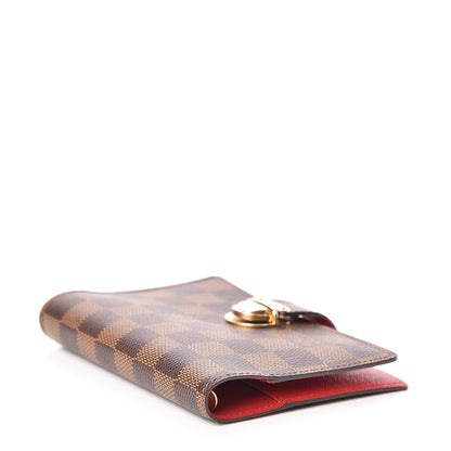 Louis Vuitton Damier Ebene Koala Small Ring Agenda Cover Red 4 of 11