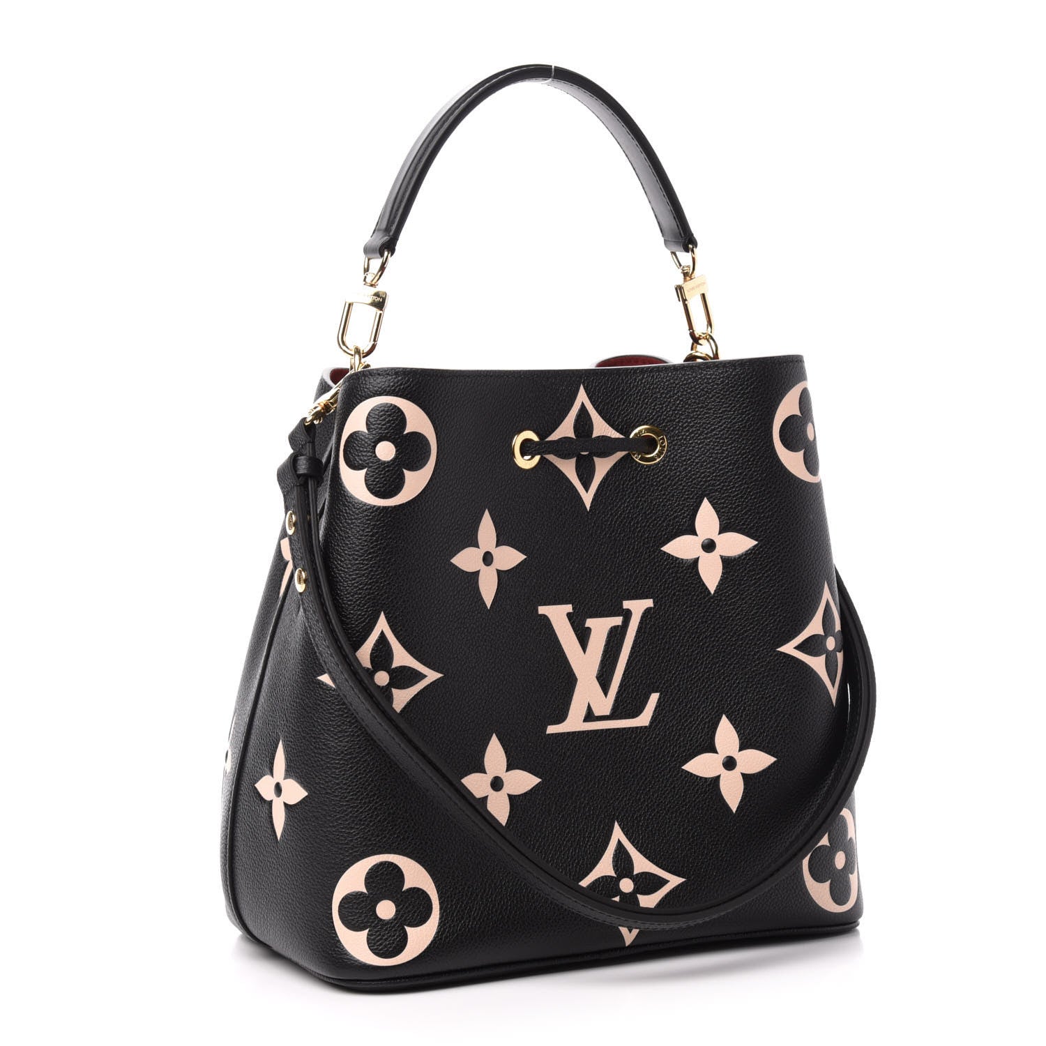 Louis Vuitton Empreinte Monogram Giant Neonoe MM Black Beige 3 of 11