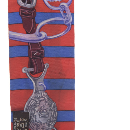 Hermes Silk Brides De Gala Bayaderes Twilly Rouge Bleu Roy Acajou 4 of 5