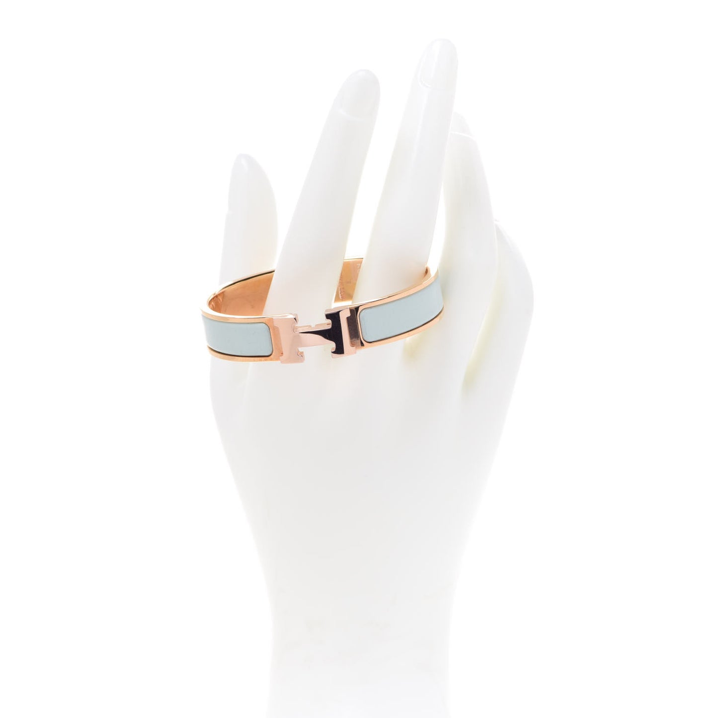 Enamel Narrow Clic Clac H Bracelet PM Vert Argile