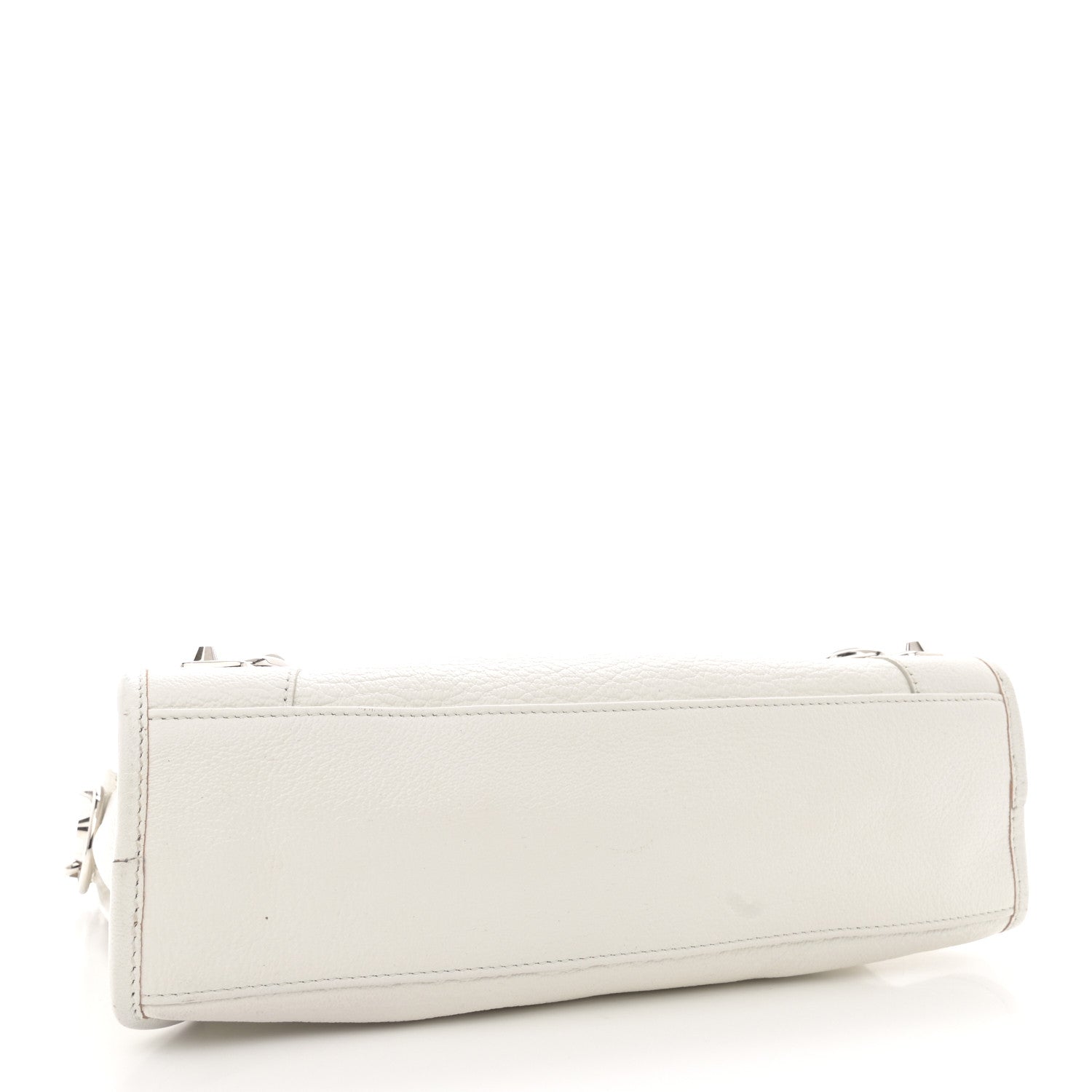 Balenciaga Chevre Silver Metallic Edge Hardware S City White 5 of 27