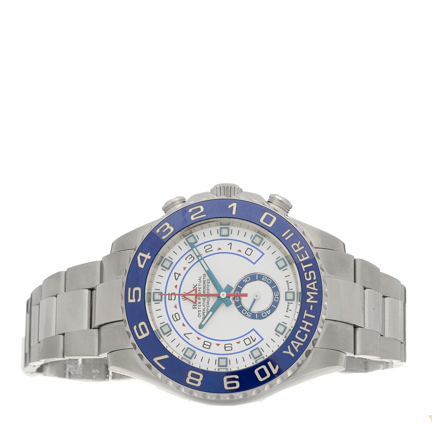 Rolex Stainless Steel 44mm Oyster Perpetual Date Yacht-Master II Watch White 116680 2 of 4