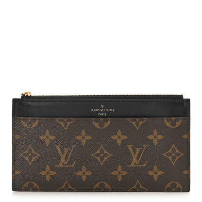 Louis Vuitton Monogram Slim Purse Black 1 of 8